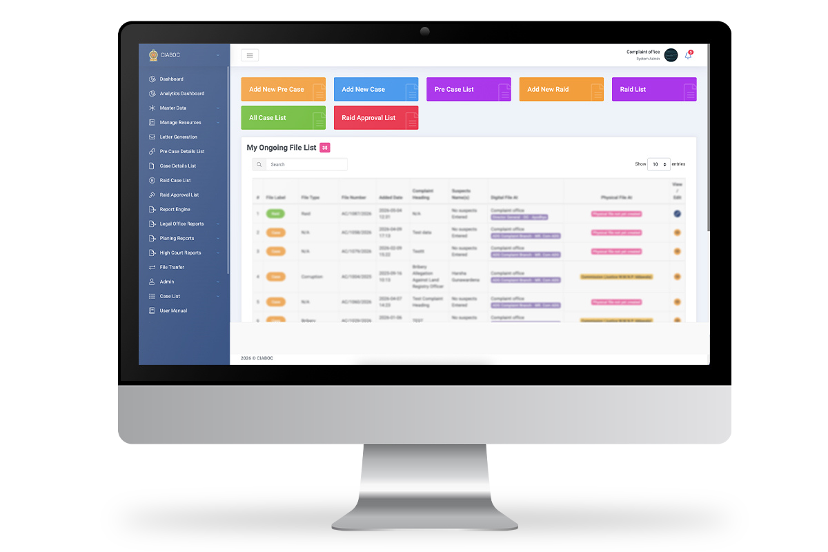 Case Tracking and Workflow Management System screenshot